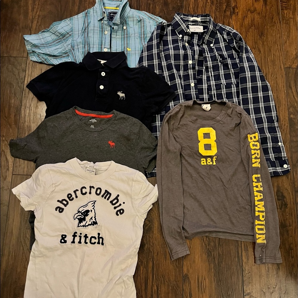 Boys M Abercrombie and Fitch lot of 5 shirts